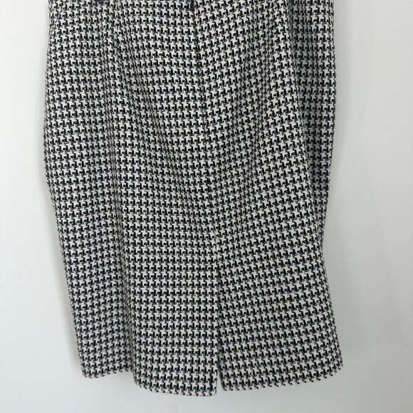 White House Black Market Houndstooth Blazer & Skirt Set | Classic Black & White - Picture 12 of 14